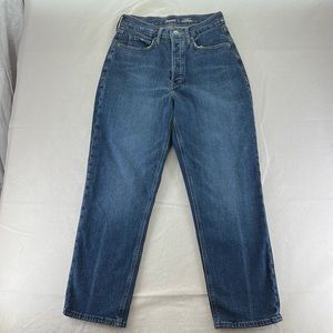 Old Navy Curvy Sky-Hi Extra High Rise Straight Leg Ankle Jeans Womens 8